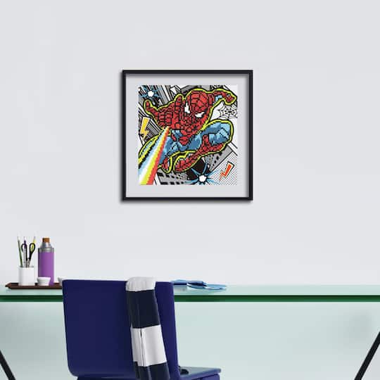 Marvel, Art, Marvel Spiderman Camelot Dotz Diamond Painting Art Kit 65 X  28